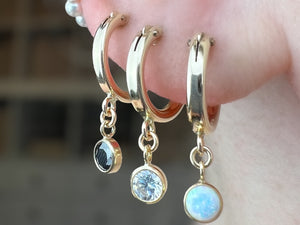 14k Gold Filled Huggie Dangle Hoops